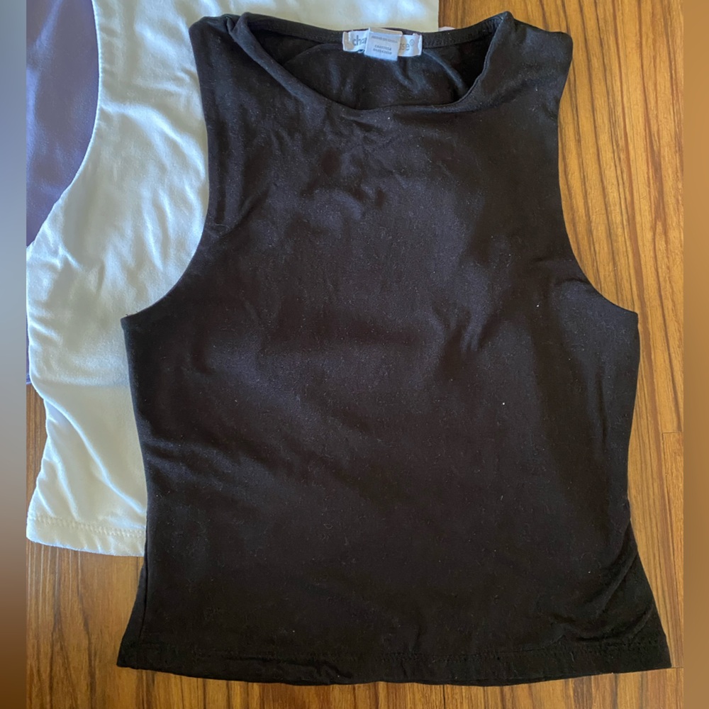 Charlotte Russe Multicolor Crop Tank Tops - Black, White, Lavender, Olive, Rust - Picture 4 of 12